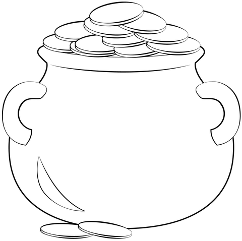 Pot Of Gold Coloring Page